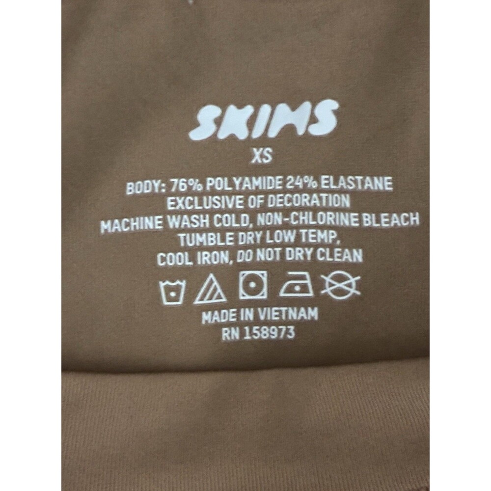Skims Women’s Tan Long Sleeve Shirt Size XS - Picture 6 of 6